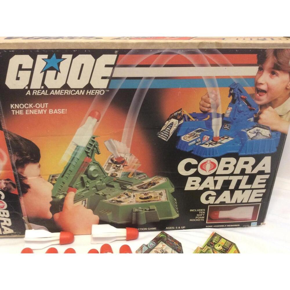VINTAGE G.I. JOE COBRA BATTLE GAME 1985 Hasbro A Real American Hero Complete Box
